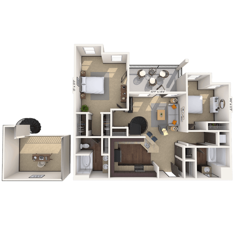 Floorplan image of unit 01428