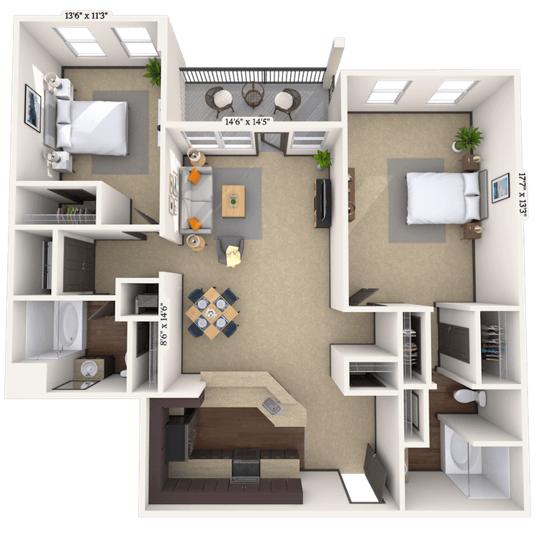 Floorplan image of unit 01130