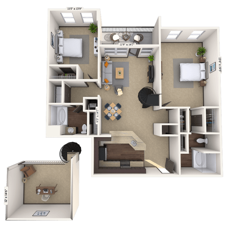 Floorplan image of unit 01430