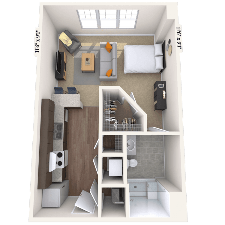 Floorplan image of unit 200D171
