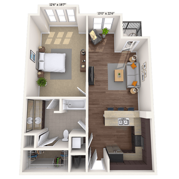 Floorplan image of unit 010317