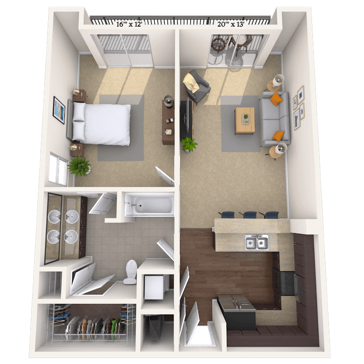 Floorplan image of unit 02516