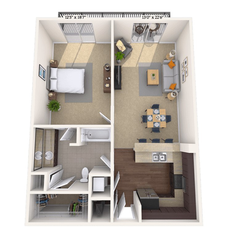 Floorplan image of unit 010115