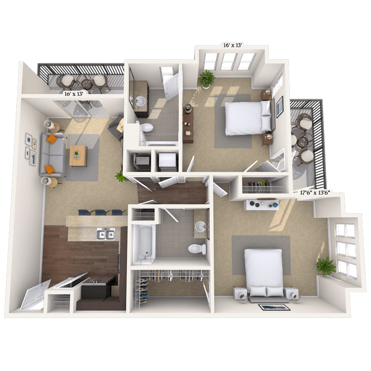 Floorplan image of unit 02601