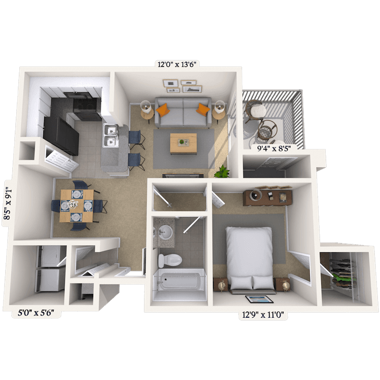 Floorplan image of unit 010538