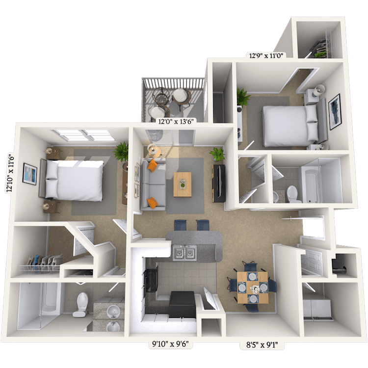 Floorplan image of unit 010926