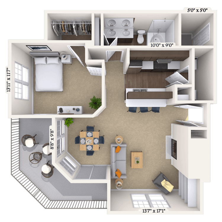 Floorplan image of unit 011132