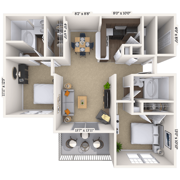 Floorplan image of unit 011032