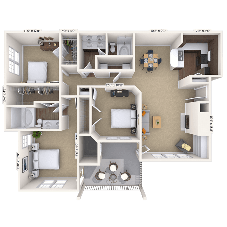 Floorplan image of unit 010524
