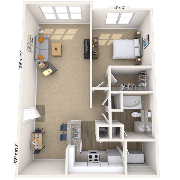 Floorplan image of unit 030312