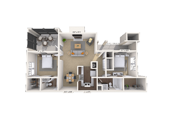 Floorplan image of unit 001101