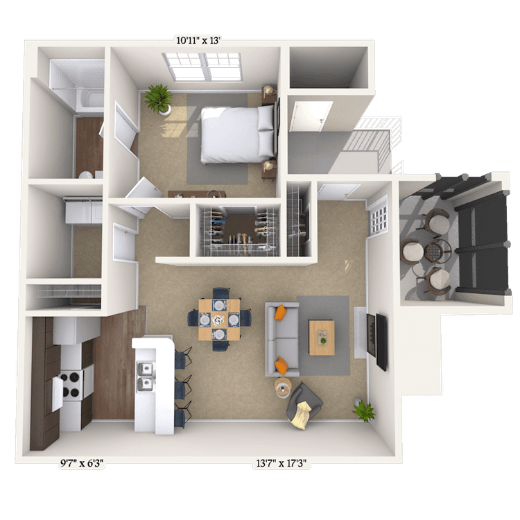 Floorplan image of unit 000117