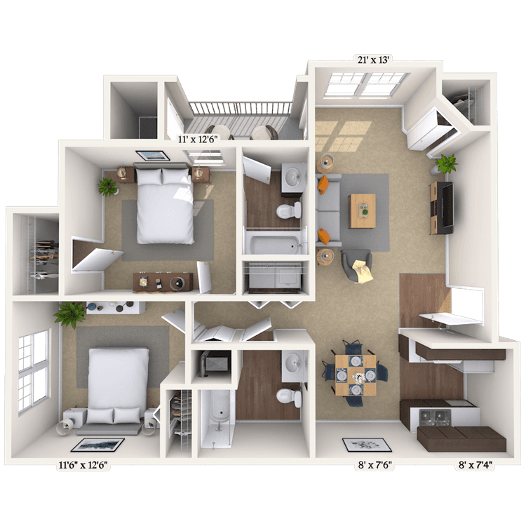 Floorplan image of unit 06202