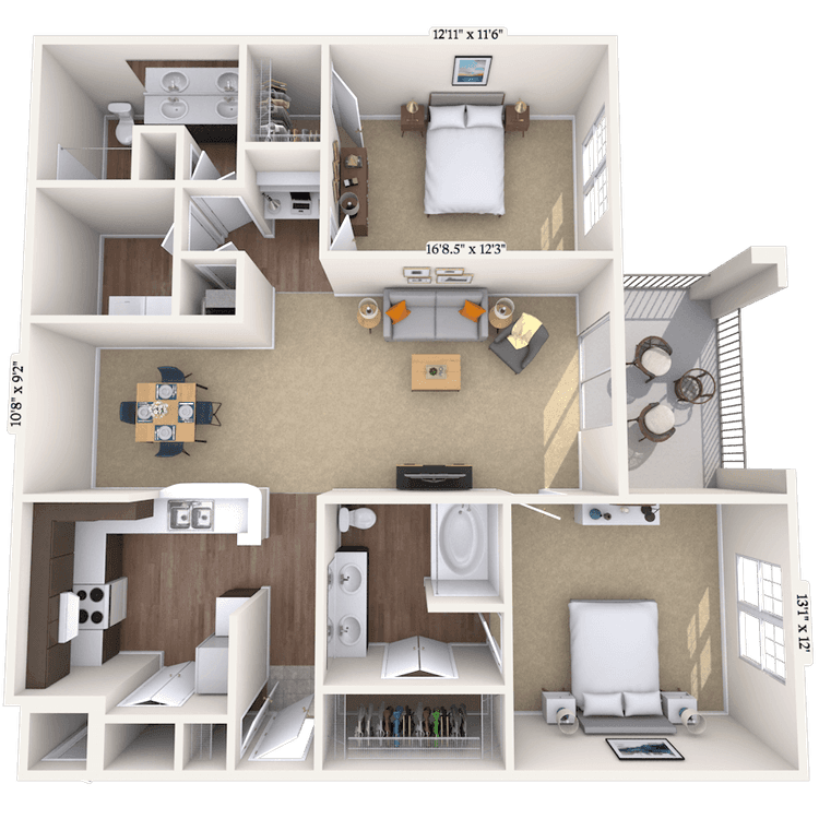 Floorplan image of unit 06060932