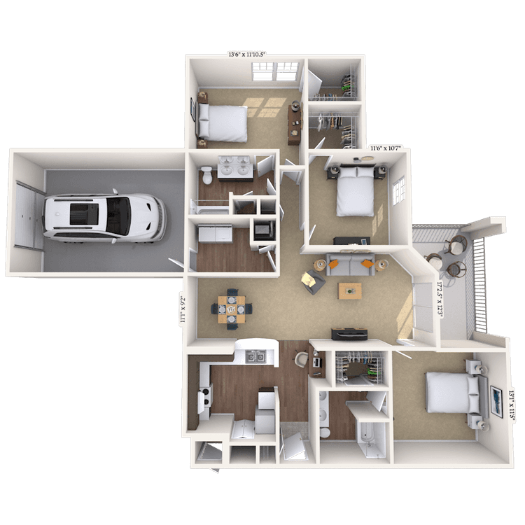 Floorplan image of unit 13130122