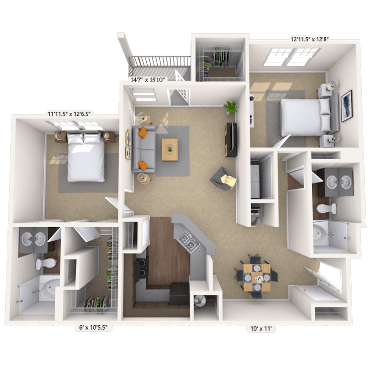 Floorplan image of unit 11302