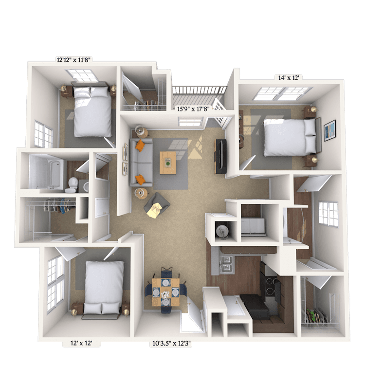 Floorplan image of unit 12210