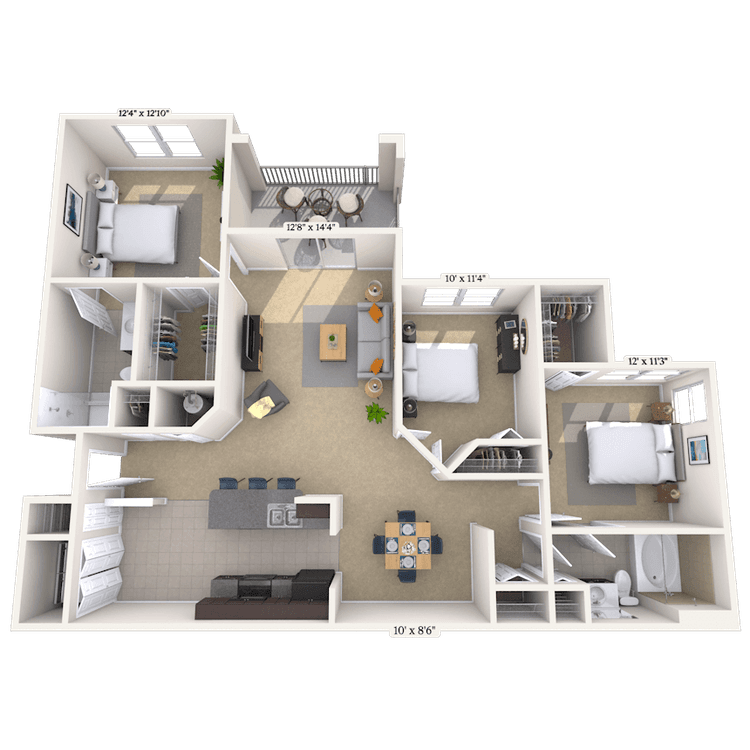Floorplan image of unit 08301