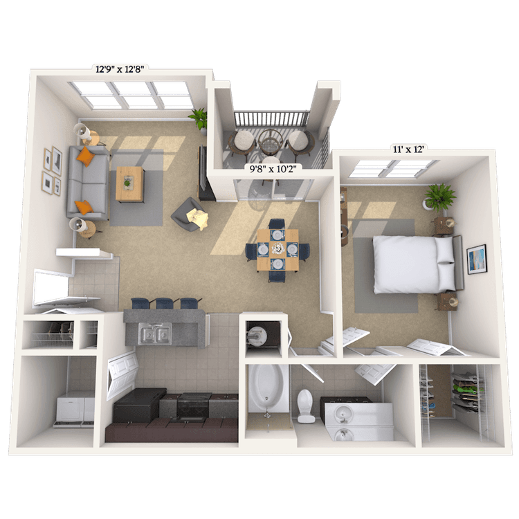 Floorplan image of unit 12104