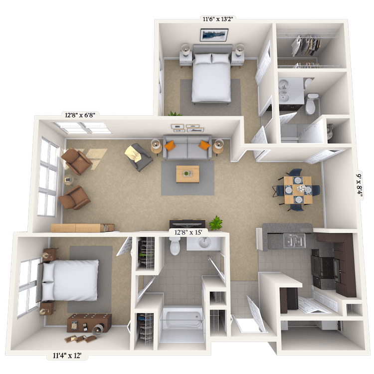 Floorplan image of unit 03305