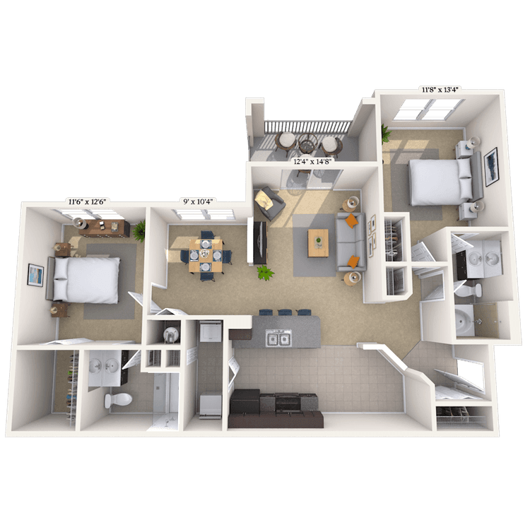 Floorplan image of unit 14202