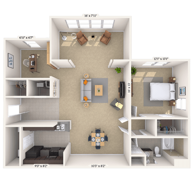 Floorplan image of unit 015101