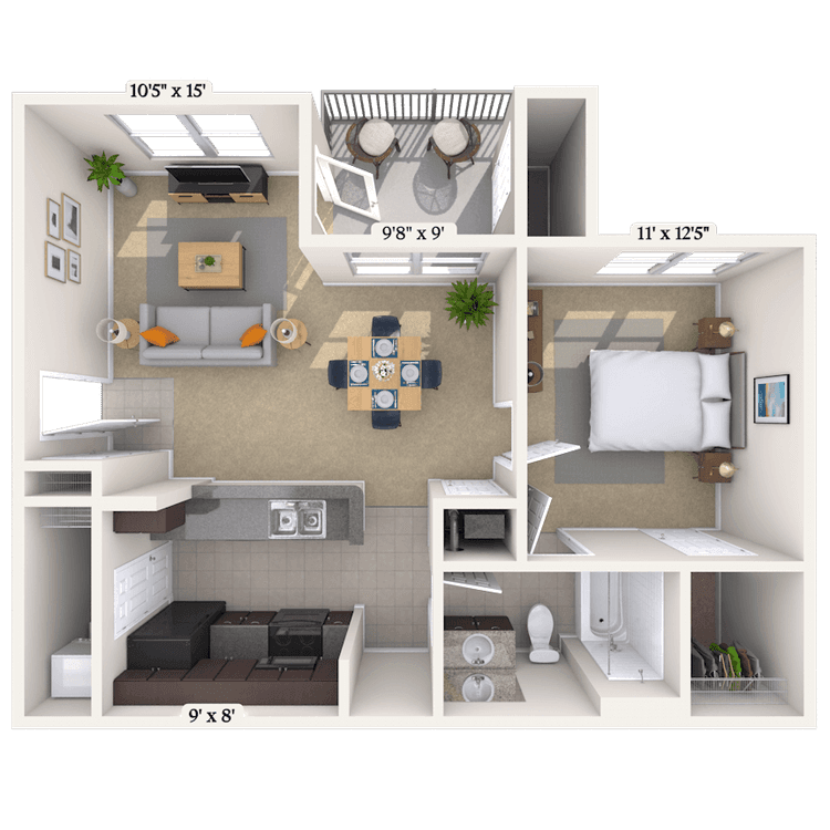Floorplan image of unit 100210