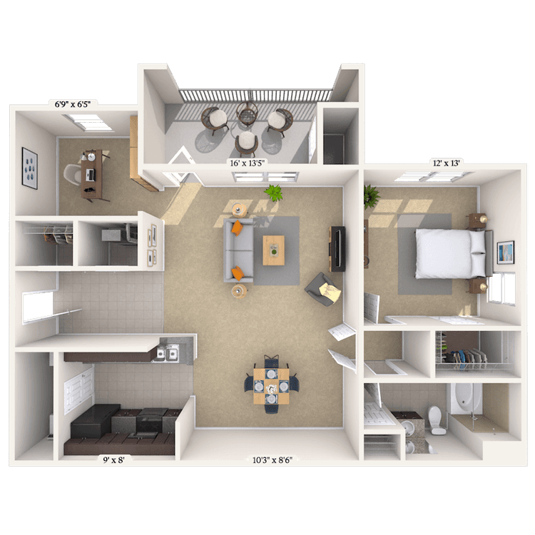 Floorplan image of unit 2007