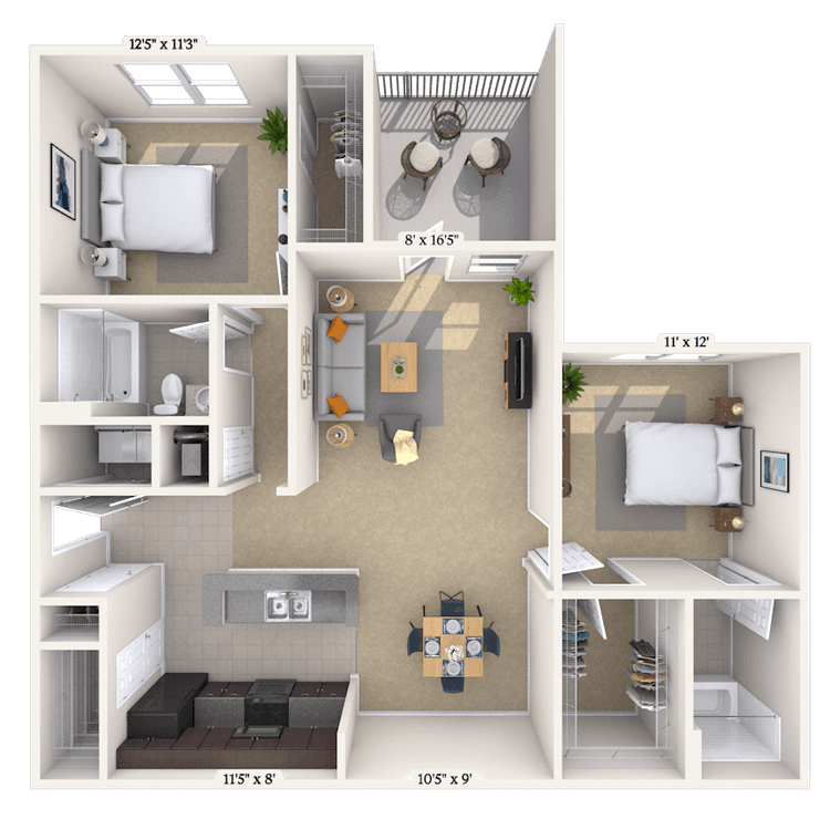 Floorplan image of unit 900204
