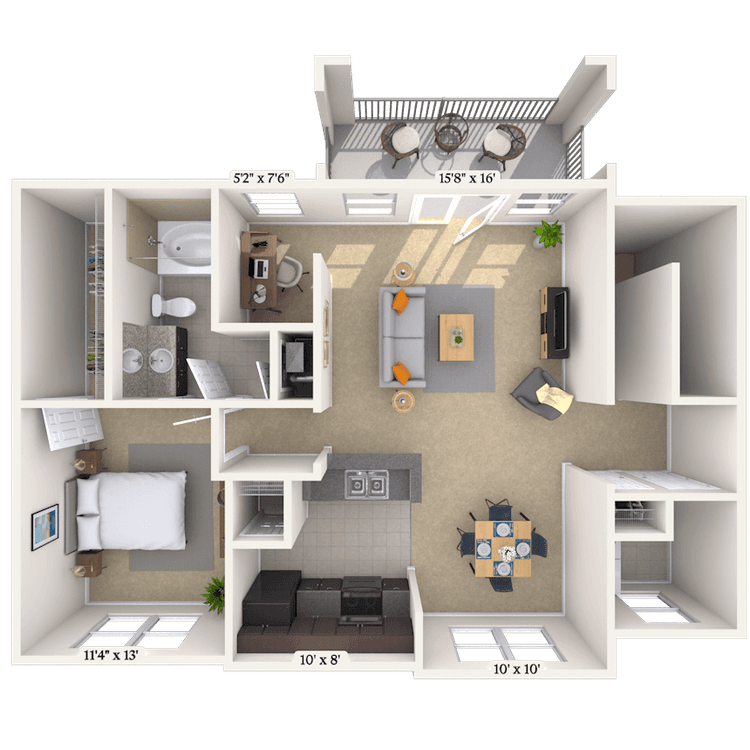 Floorplan image of unit CH1101