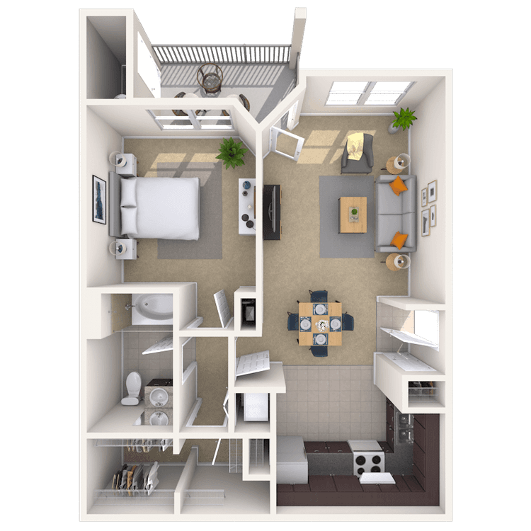Floorplan image of unit 07308