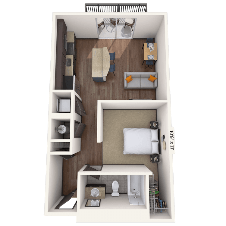 Floorplan image of unit 01118