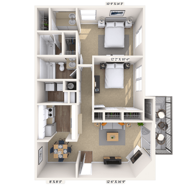 Floorplan image of unit 062021C