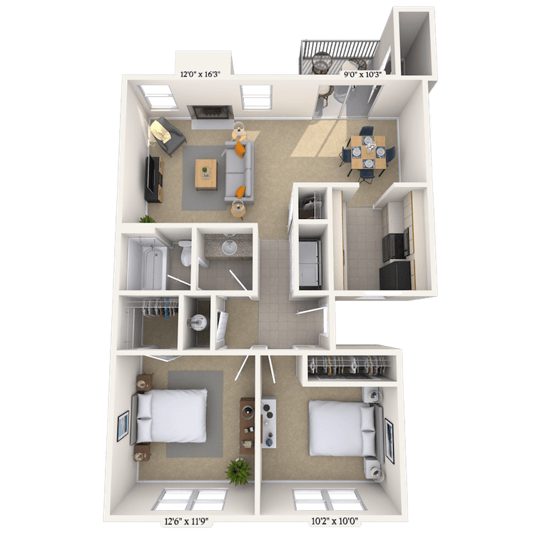 Floorplan image of unit DR205