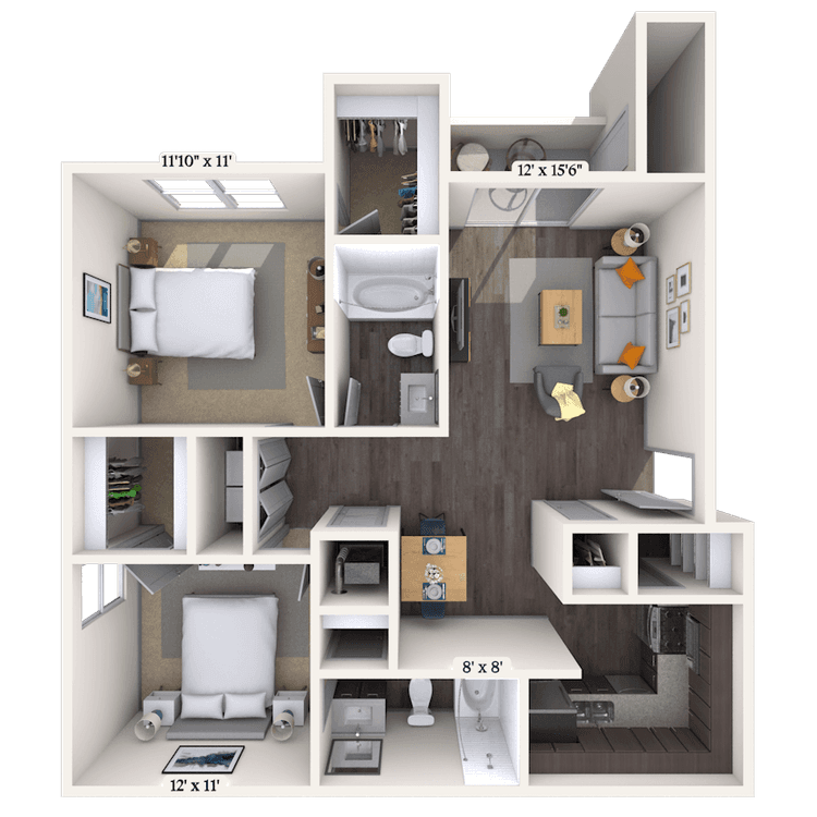Floorplan image of unit 08820