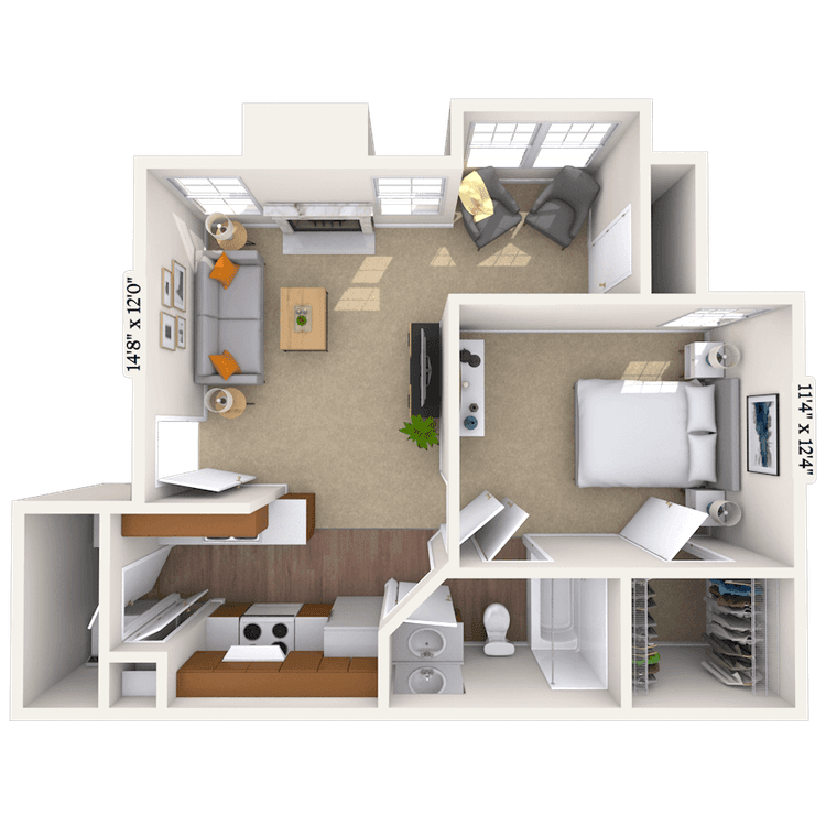 Floorplan image of unit 07712