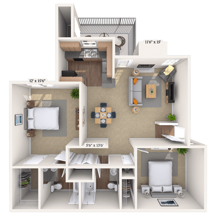 Floorplan image of unit 202007