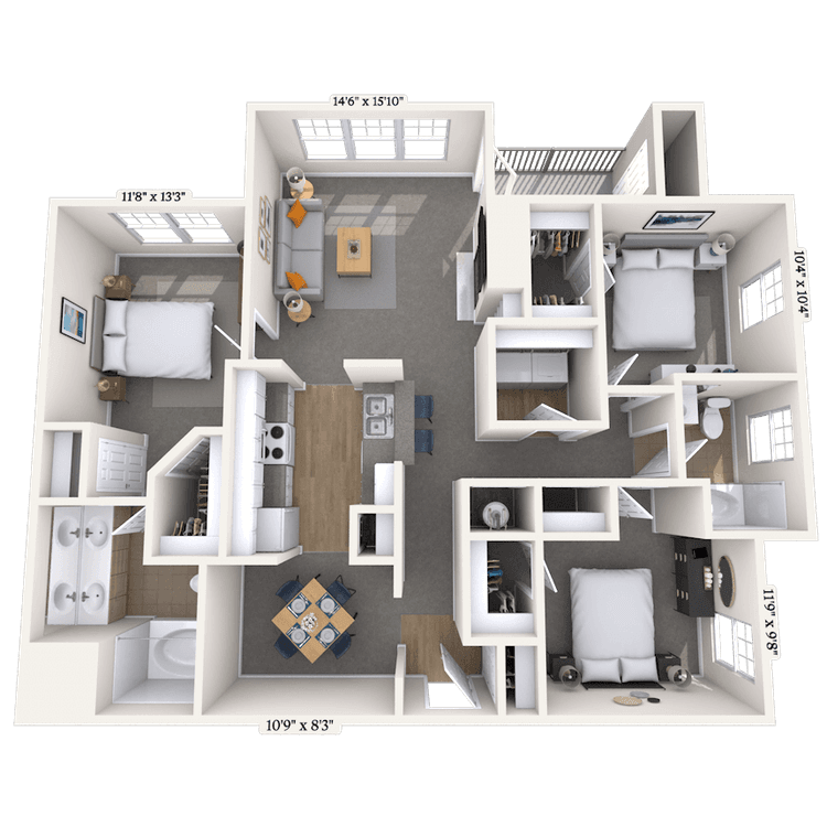 Floorplan image of unit 037179