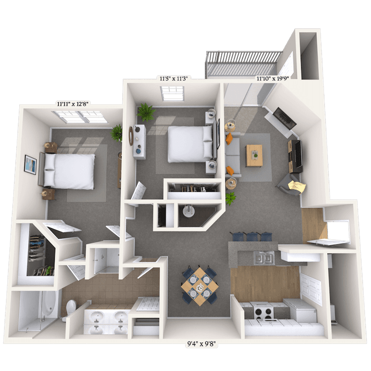 Floorplan image of unit 057033