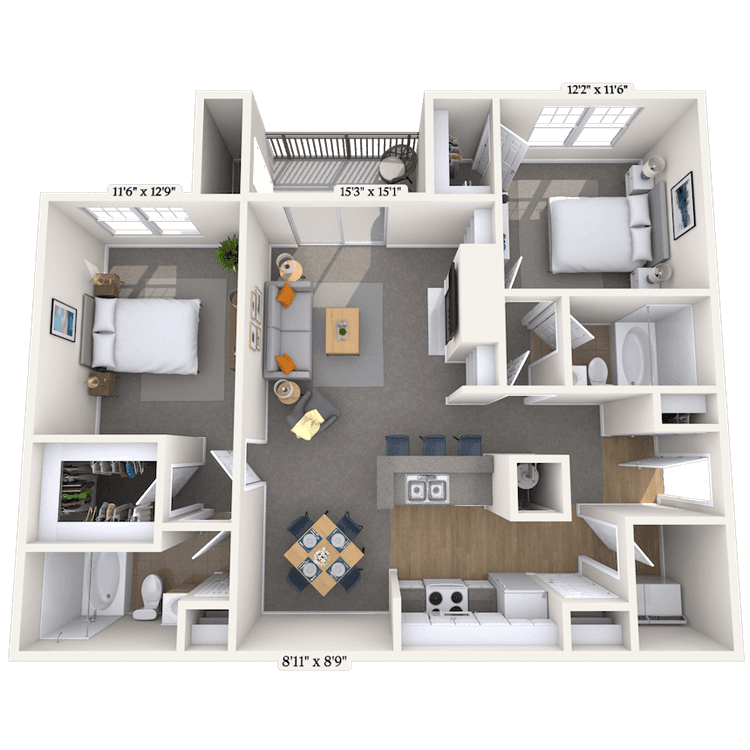 Floorplan image of unit 126858