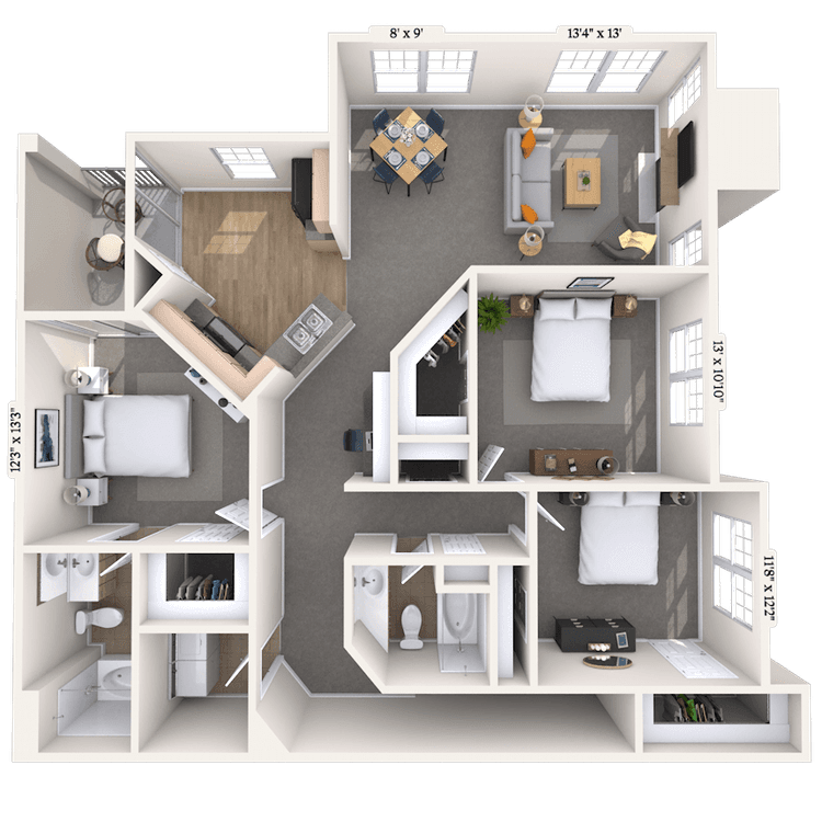 Floorplan image of unit 262609