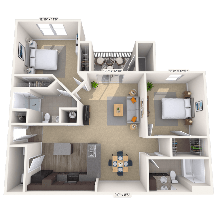Floorplan image of unit SS204