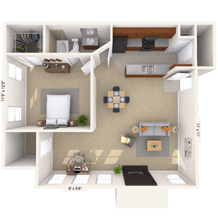 Floorplan image of unit 030300