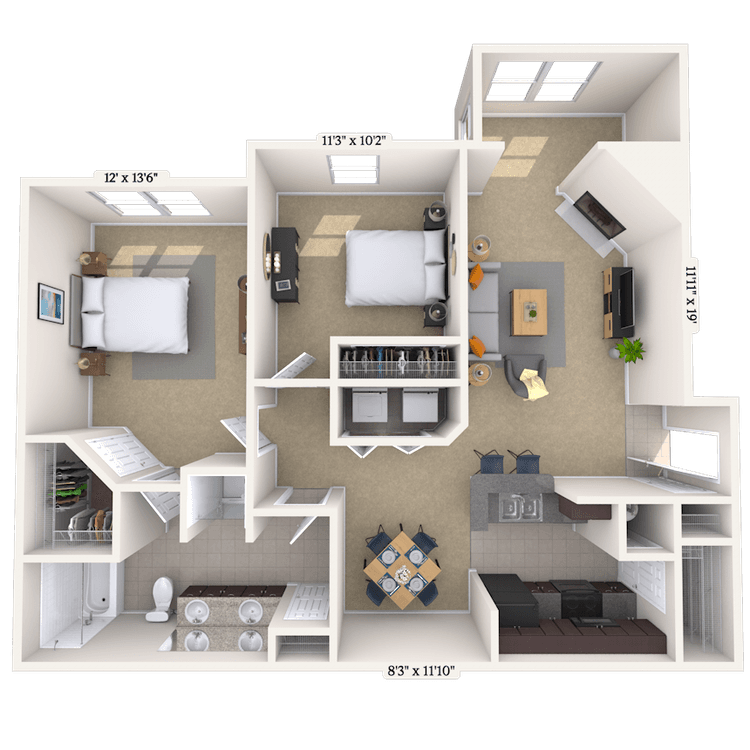 Floorplan image of unit 0101-312