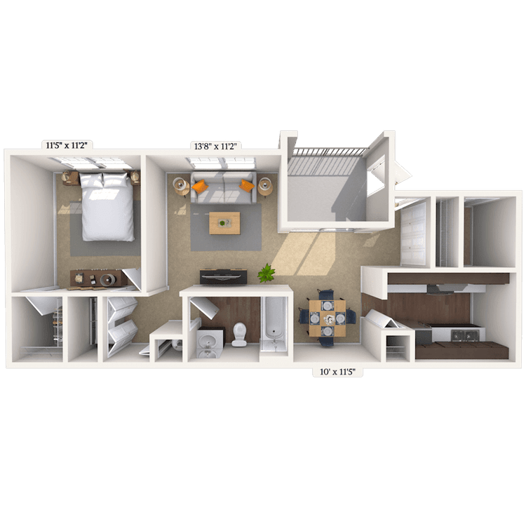 Floorplan image of unit 01152