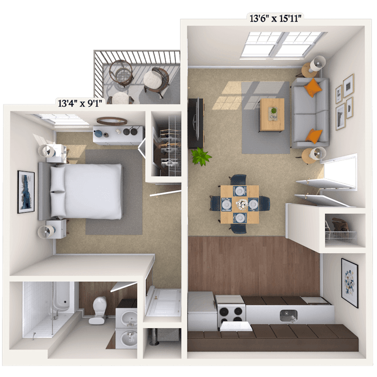 Floorplan image of unit 121220