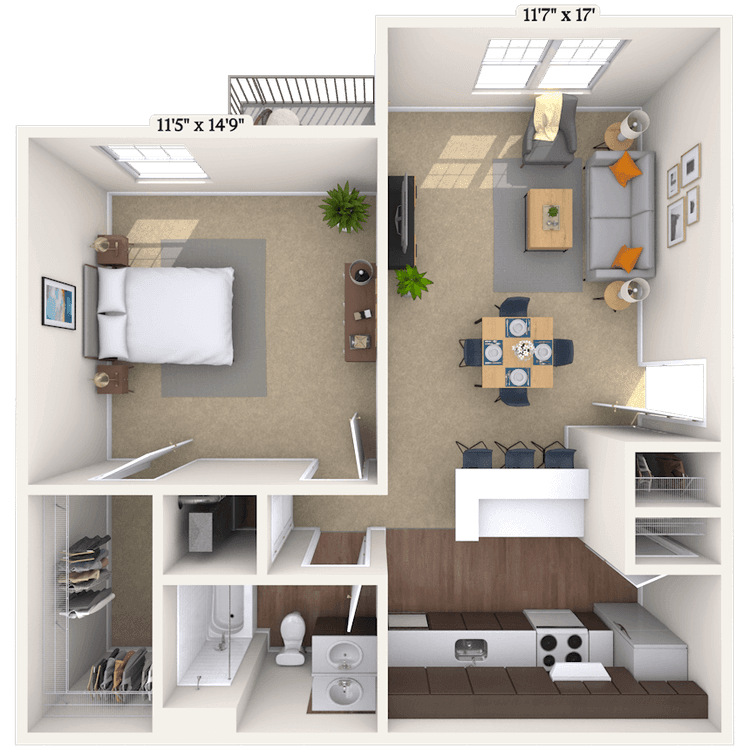 Floorplan image of unit 080807