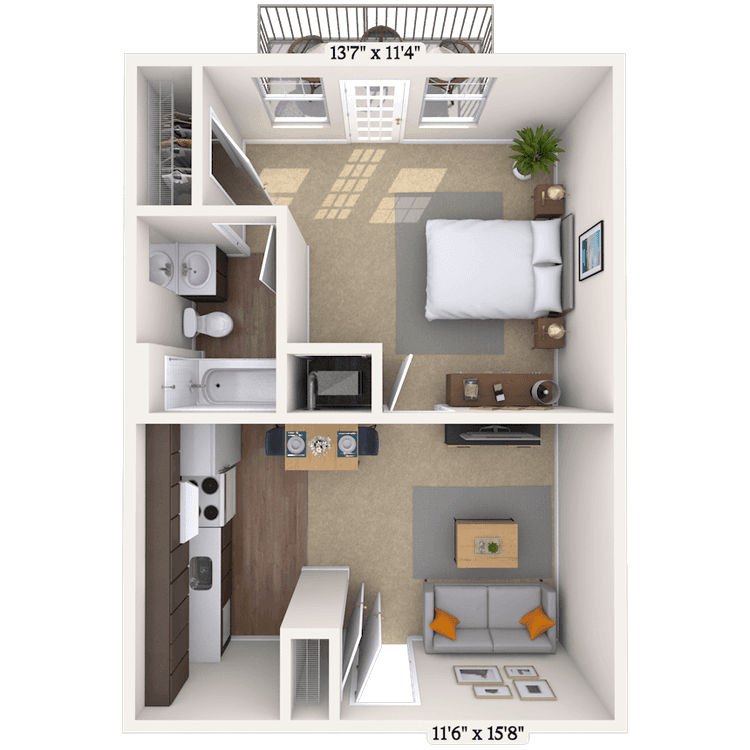 Floorplan image of unit 212105