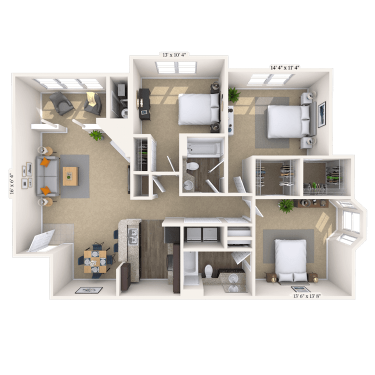 Floorplan image of unit 01121