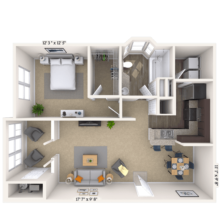 Floorplan image of unit 07722